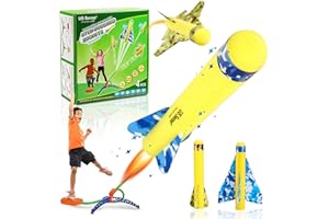 US SENSE Step Powered Rockets: Launcher with 4 Amazing Stunt Planes, Kids Learning and Educational & Fun Games, STEM with Fun, Play Outdoors, Birthday Gifts for Boys & Girls-Ages 3 years & up (4,5,6,7,8)