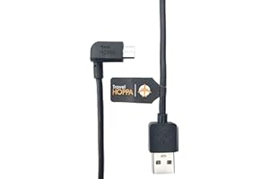 TRAVEL HOPPA Auto-Ladekabel für TomTom Navigationssysteme, rechts abgewinkeltes Micro-USB-Kabel, 1,5 m
