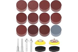 IXYDOR 240 PièCes Disques de PonçAge 50mm Disques Abrasifs Grain 20 X 60 80 100 180 240 400 600 800 1000 1200 2000 3000, 2 Tampon de PonçAge et 2 Coussin éPonge avec 4 Tige pour Poncer, Polir, DéRouiller