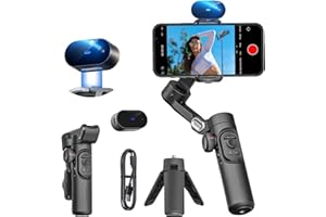AOCHUAN Gimbal-Stabilisator für Smartphone, NO APP KI-Verfolgung, Gestensteuerung, Inception 360°, mit TikTok YouTube, 3-Achsen-Falt-Gimbal-Stabilisator für iPhone und Android, XE AI-Version