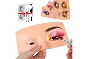 Deciniee Silicone Visage de Pratique Maquillage: Pratique Réaliste Silicone Makeup Mannequin - Réutilisable Visage D'Entraînement du Maquillage pour Débutants