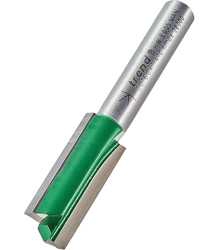 Trend CraftPro Straight Two Flute Router Cutter Bit, 1/4
