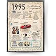 Cadeau Personnalisé 30ème Anniversaire - Thème 1995, Avec Message Et événements Personnels