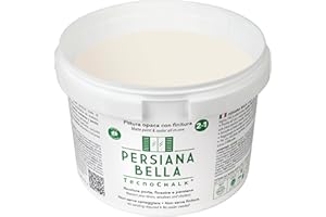 TecnoChalk® Persiana Bella Nuova Chalk Paint Extra Forte - Non Richiede Finitura – Ricolora Senza Carteggiare Persiane, Finestre, Porte e Infissi - Interno/Esterno - Colore Avorio RAL 9010 (2,5 litri)