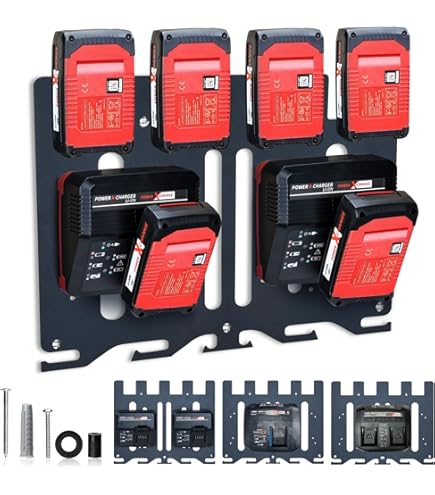 Akku Wandhalterung 3-Fach - Für Einhell 18V & Parkside 20V
