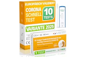 POLONORD ADESTE Adeste – NEU 10 x 1er Corona Schnelltest für Zuhause COVID 19 Antigen Rapid Test Swab Selbsttest. Geprüft für alle neuen 2025 Varianten. Zertifiziert für den Heimgebrauch