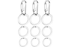 Jovitec 3 Ensembles Clip de Chien Durable ID Tag de Chien avec des Anneaux pour Harnais Colliers Chiens et Chats