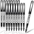 Rollerball Pens Black Ink, 16 Pack 0.5mm Black Gel Pens, Quick-Drying Ink Pens for Writing, Note Taking, Sketch, Bullet Journal School & Office Supplies