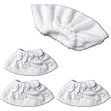 Microfibra per scopa a vapore, accessori per l'ugello, set di panni in spugna, rivestimento in spugna di cotone compatibile c