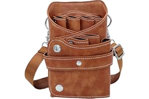 ‎DHONGF Hairdressing Bag Tool Bag Leather Hairdresser Bags Hairdresser Bag Comb Bag Hairdresser Shoulder Belt Bag Hairdresser Scissors Hair Clips Combs Spray Bottle etc. Can Be Placed 281 Orange