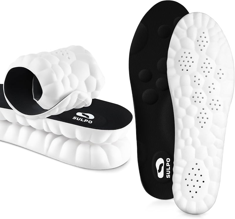 SULPO SPORT Orthopädische Einlegesohlen ideal für Sport und Alltag - Atmungsaktive, weiche, stoßdämpfende Einlegesohlen Herren und Damen - Einlegesohlen Arbeitsschuhe - 43-44 / XL - Schwarz