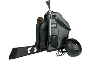 Driver13 Mochila para botas de equitación, con compartimento para casco para botas de equitación, color gris