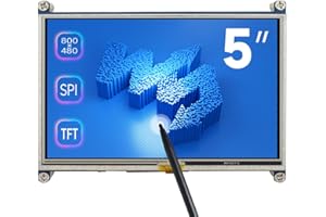 Waveshare 5 Inch Display for Raspberry Pi 4 Resistive Touchscreen 800x480 High Resolution HDMI LCD Monitor Compatible for All Raspberry Pi Raspbian/Ubuntu/Kali/Retropie Drivers Provided