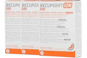 RECUPERAT-ION PACK 3 Suero Oral en Polvo con Reishi y Prebiótico para Gastroenteritis y Vómitos - Rehidratación Oral Niños y Adultos - Sabor Naranja Sin Gluten Ni Lactosa - Pack 4 Sobres Apto Veganos| RECUPERATION