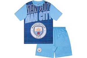 MANCHESTER CITY FC Manchester City F.C. - Krótka piżama chłopięca - na prezent - oficjalne gadżety i akcesoria piłkarskie