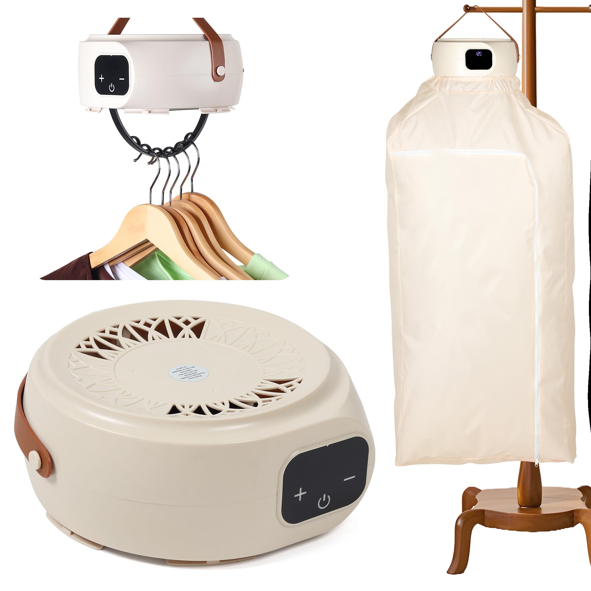 Amazon Brand - Umi Clothes Dryer - Portable Electric Dryer for Quick Drying, Energy-Efficient Wardrobe Dryer for Home or Travel Use