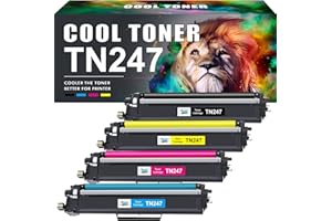 ‎COOL TONER Cool Toner TN247 Kompatibel Toner für Brother MFC L3750CDW TN-243CMYK MFC-L3750CDW DCP-L3550CDW DCP-L3510CDW MFC-L3770CDW HL-L3210CW HL-L3230CDW TN243CMYK TN243 TN247BK TN247C TN247M TN247Y 4er-Pack