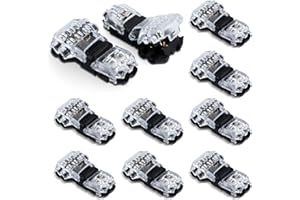Innfeeltech 10 pezzi che collegano Ternimal, morsetto di collegamento di tipo T2, connettori per cavi diritti di versione filo non tagliente per progetti fai da te