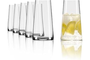 Stölzle Lausitz Verres Longdrink Power Lot de 6, 460 ml – Verres Highball Éléguants pour Cocktails, Eau & Jus – Gobelets Longdrink en Cristal de Haute Qualité – Lavable au Lave-Vaisselle & Résistant
