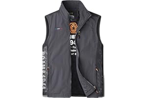 Herothorn Giubbotto Leggero Rapida Gilet da Pesca da Uomo All'aperto Senza Maniche Giacche Fotografia Panciotto Campeggio