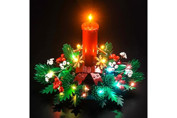 Kit d'éclairage LED compatible avec Lego Christmas Table Decoration (pas de modèle), kit d'éclairage décoratif compatible avec 40743 Décoration de table de Noël Jouet créatif