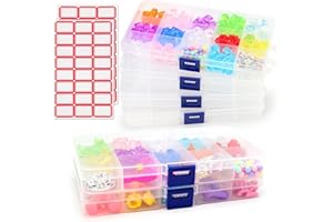 AERZOUSER 6pcs Boite Compartiment,Boite Rangement Perles, Boite Rangement Vis, Boite Plastique Compartiment, Utilisé Pour Ranger Perles, Vis Et Autres Petites Pièces.