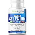 Selenium with Vitamins A, C & E - Promotes Healthy Hair, Skin & Nails - Supports The Immune System - Superior Absorption Formula - Vegan and Gluten Free - 60 Tablets for 2 Months Supply
