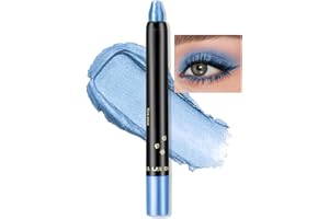 ‎ERINDE Erinde Blau Glitzer Lidschatten Stift, Wasserfest & Langanhaltend Blue Eyeshadow Stick, Perlglanz Creme Crayon Eyeliner, Hochpigment Metallic Shimmer Augen Makeup Pen