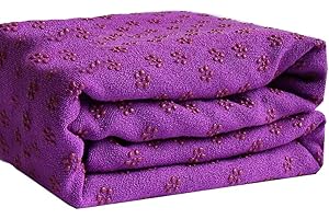 Tortue de Jade Serviette Tapis Yoga antidérapante Violette Microfibres 183x61cm