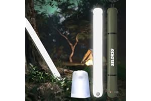 SELORSS Lampes de Camping Gonflables 33,86IN/86cm Lampe Télescopique Pliable Outask, Lumière LED Extérieure Portable 2000mAh étanche Avec Luminosité Variable Pour le Camping, La randonnée – Vert