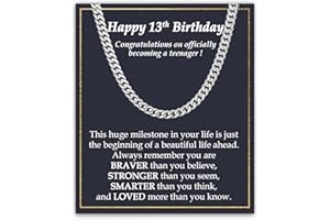 YBISNAIRE Gifts for Boys Mens Cuban Chain, Happy Birthday Christmas Son Gifts from Mum, Cool Mens Chain Jewellery Gift Necklace Graduation Presents