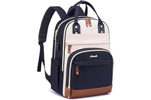 LOVEVOOK Plecak damski na laptopa 15,6", plecak szkolny, dla dziewcząt, nastolatków, wodoszczelny, dla chłopców, antykradzieżowy, do szkoły, na podróż, do pracy, lekki