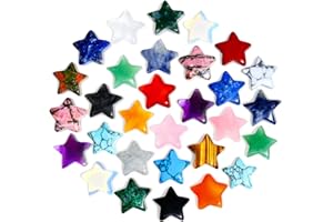 ‎AWARDSEN AWARDSEN 20 PCS Sternkristall, Chakra Steine Heilsteine Kristalle Set, Sterne Edelsteine Mehrfarbig Steine Glückssteine Stern Kristall Star Crystal für Reiki Ornamente und Meditation