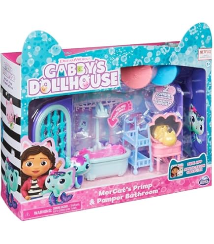 Gabby's Poppenhuis - Deluxe DJ Kattenkruid - knuffel met bewegende armen - 25cm