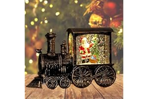 NIRCHO Weihnachts Schneekugel Laterne, Weihnachtsdekoration LED Vintage Weihnachten Wasser glitzernde Verschneiter Globus Nachtlicht, Geschenk für Weihnachtsfeier, Tischplatte, Heimdekoration