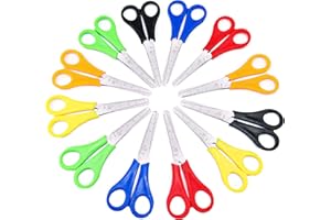 CATELL 12 Piezas Tijeras para Niños Tijeras de Plastico Tijeras Manualidades para Niños para La Escuela Oficina Uso DoméStico Hecho a Mano Bricolaje Decoupage Competencia