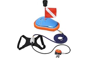 TUXING Ventilatore subacqueo, 45 Minuti Impermeabile Portatile Ricaricabile Scuba Diving Tank, Immersioni Senza Serbatoi, con 10M Tubo telescopico e regolatore di respirazione 52 Litri/min per