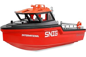 Amewi Bateau de Sauvetage radiocommandé sans balais 320 mm RTR Rouge/Noir pour Enfant à partir de 8 Ans