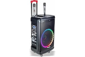 Extreme Sound Cassa audio Trolley ALIEN XL con Microfono Wireless, Bluetooth, Batteria Ricaricabile Alta Potenza - AMPLIFICATA 2000 Watt - Perfetta per Eventi e Karaoke
