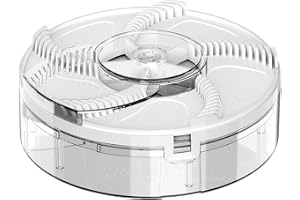 Elektrisk flugfälla, 360° roterande automatisk flugfångare med anti-flyktdesign, tyst USB-driven inomhus-/kommersiell fälla, vit elektrisk