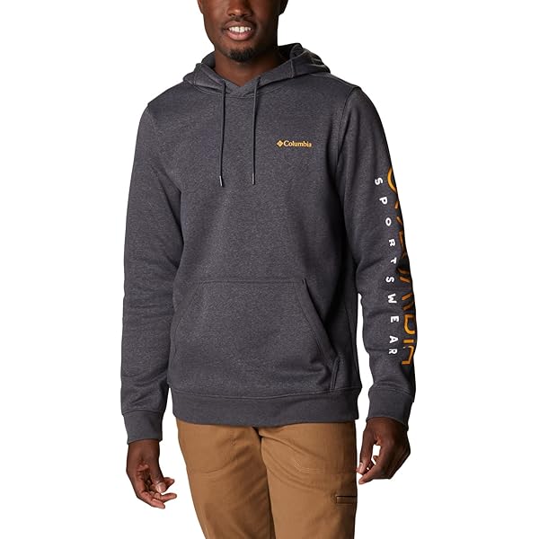 Columbia Felpa Con Cappuccio Uomo Trek – Morbida Miscela Cotone, Tasca Marsupio, Logo Ricamato, Vestibilità Normale, Colore Collegiate Navy