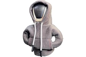 FHIDO Sudadera Cambio De Marchas, Funda De Cubierta De Palanca De Cambios, Hoodie Car Gear Shift Cover, Sudadera Para Palanca De Cambios, Sudadera Pomo Coche Regalos Interiores (Gris)