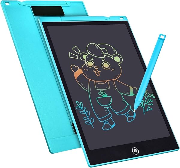 Bunte LCD Schreibtafel 12 Zoll,LCD Writing Tablet Elektronischer Tablette Grafiktablet Digitaler Drawing Pad,Kinderspielzeug FÜR 3-12 Jahre Alte Mädchen - 1