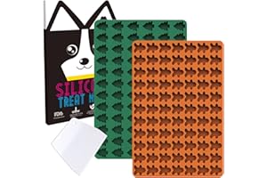WeChip Molde de Silicona Galletas de Perro,2 piezas Árbol de navidad y hombre de jengibre Moldes de silicona para hornear antiadherente,para Chocolate,caramelos,galletas,Snacks para Perros,30 X 20CM.