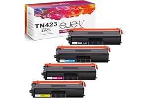 ejet TN423 TN421 Toner Cartridges for Brother TN-423 TN-421 for HL-L8260CDW HL-L8360CDW HL-L9310CDW MFC-L8900CDW MFC-L8610CDW MFC-L9570CDW MFC-L8690CDW L8410CDW (Black Cyan Magenta Yellow, 4-Pack)