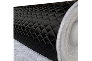 E. U. FABRICS LTD EU Fabrics - Quilted Waterproof Fabric - 23 Colours - 4oz - Outdoor Bedding - Jacket -Upholstery Fabric - Dress Clothing - Sold by The Meter. 150cm Wide - (Black)