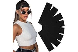 AWUMBUK Bandeau Cheveux Femme Homme, Bandeaux Mode pour Femmes Antidérapant Headband Running Sport Yoga Élastique Unisexe Accessoire Cheveux 8 PCS
