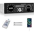 Car Radio Bluetooth Car Stereo, Rimoody 1 Din Bluetooth Car Radio Single Din Car Stereo Remote Control Music Temperature Display Stereo 12V Car Radio MP3 Player USB/SD/AUX-IN
