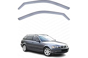 Modifycar - Deflectores Compatible con BMW Serie 3 1998-2005 - Vidrio Acrílico Duradero - Derivabrisas Delanteros Ahumados para Ventanillas - Instalación Interior - 2 Unidades