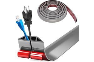 BOCGUY Pasacables Suelo, Canaleta Cables Suelo, 5M x 4cm Protector de Cables para Suelo, Cubiertas de Suelo para Cables Autoadhesiva Montaje para Todos los Hogar, Oficina, Almacén(Gris -Trapezoidal)